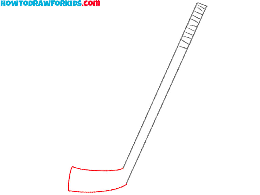 how to draw a hockey stick and ball