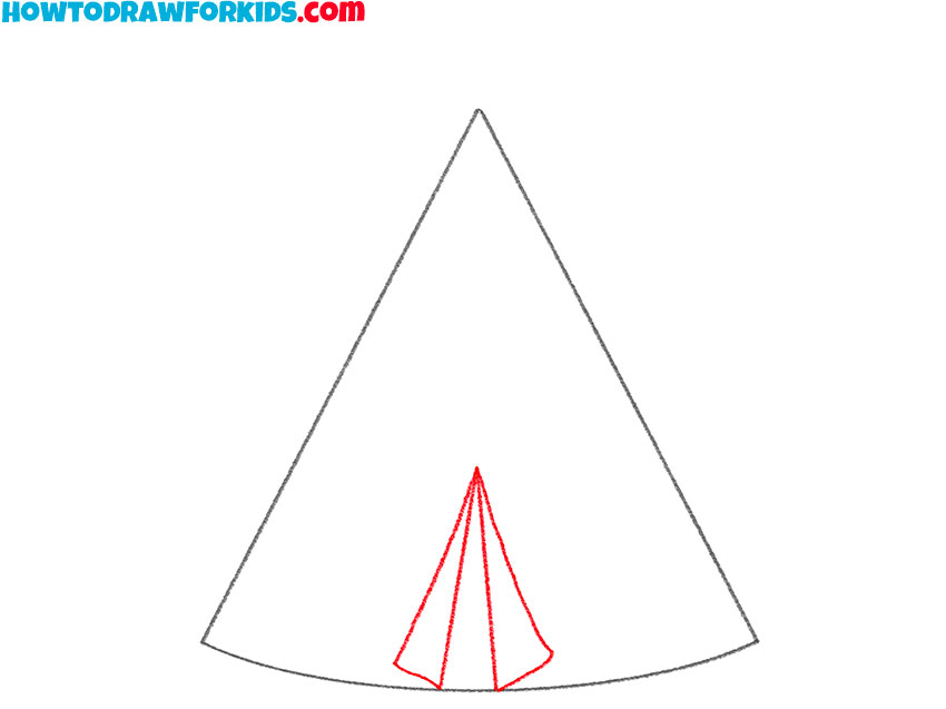 how to draw a teepee easy