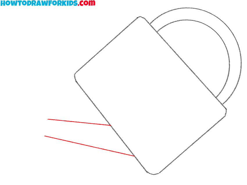 How to Draw a Watering Can Step by Step Easy Drawing Tutorial