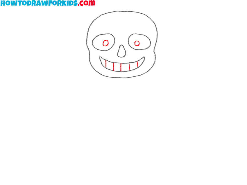 how to draw sans from undertale for kids