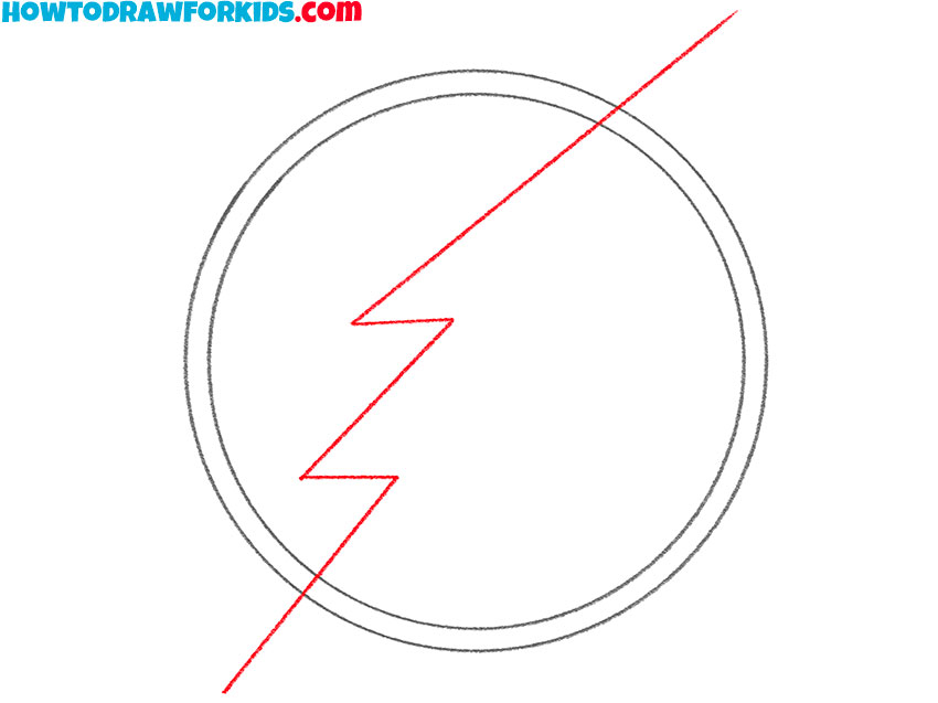 how to draw the flash logo for kids