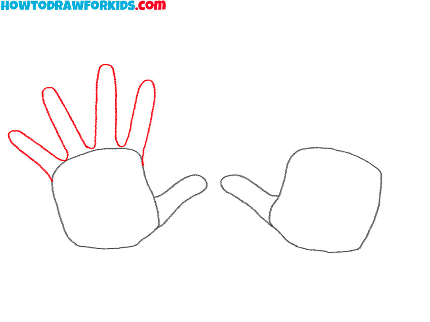 simple hands drawing