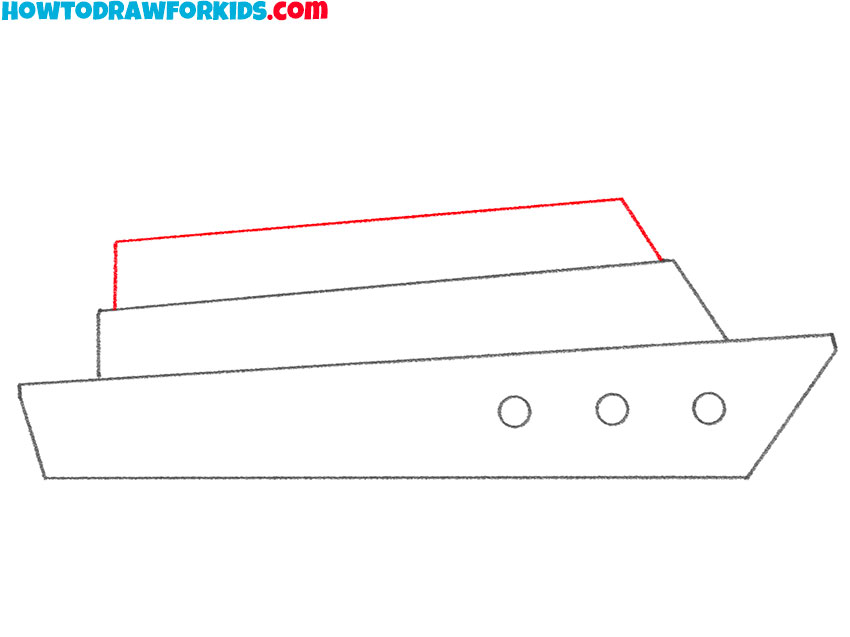 how to draw a cartoon cruise ship