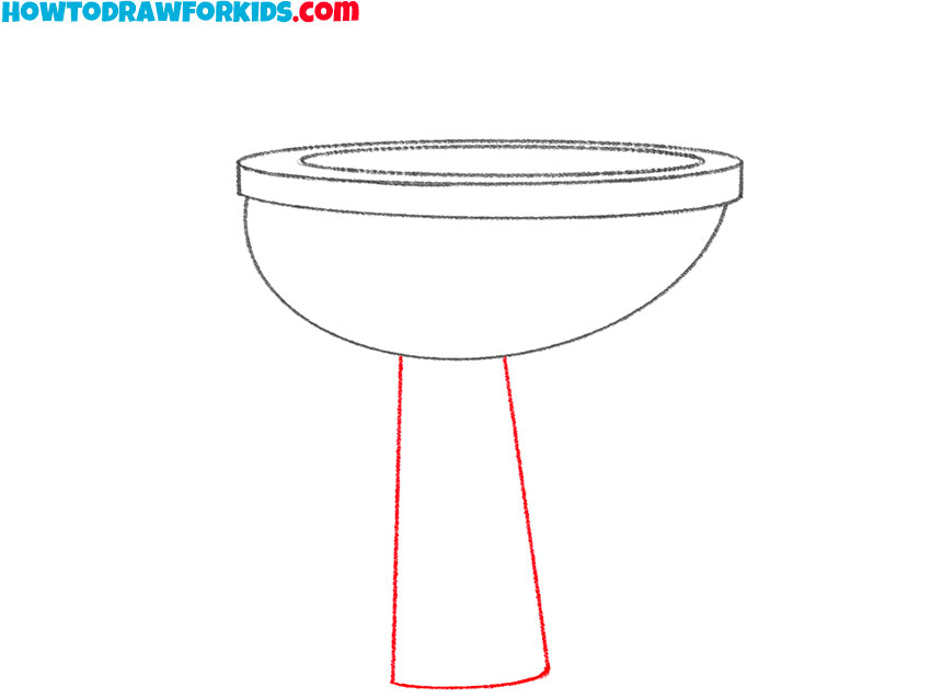 how to draw a cartoon sink