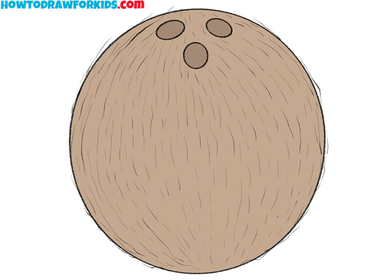 How to Draw a Coconut Easy Drawing Tutorial For Kids