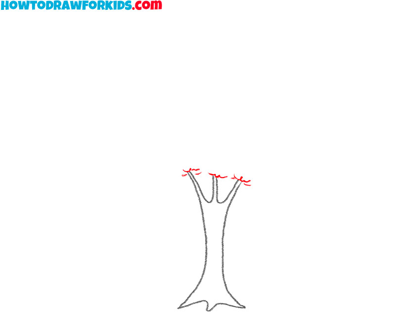 how to draw a fall tree realistic