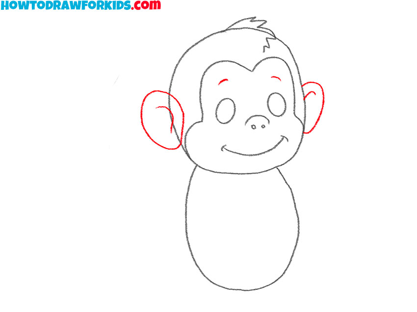 how to draw a realistic chimpanzee step by step