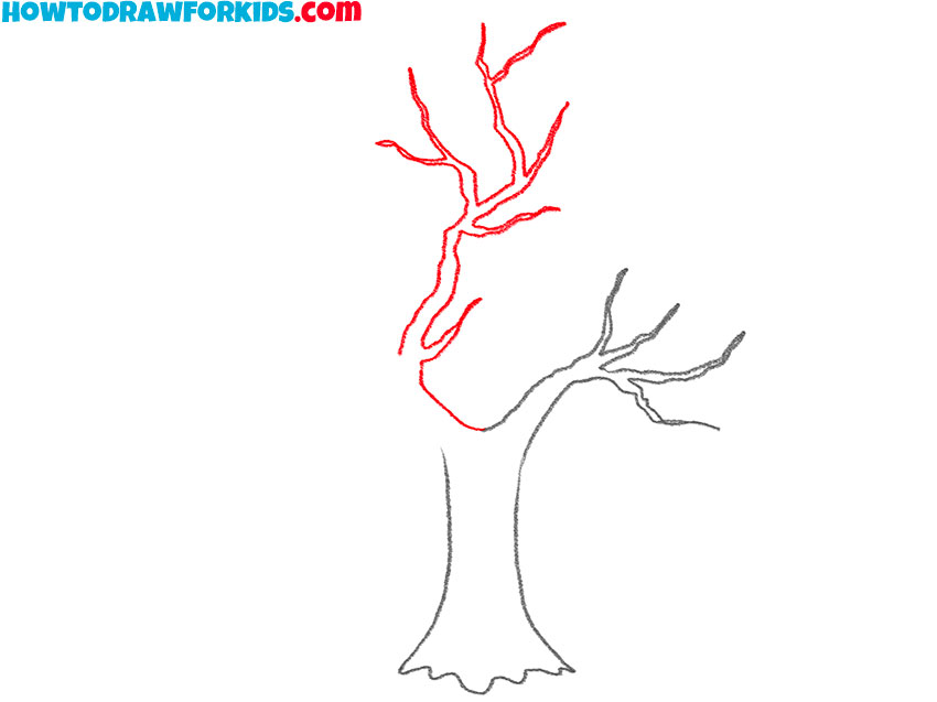 how to draw a simple tree without leaves