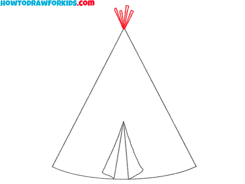 how to draw a wigwam easy
