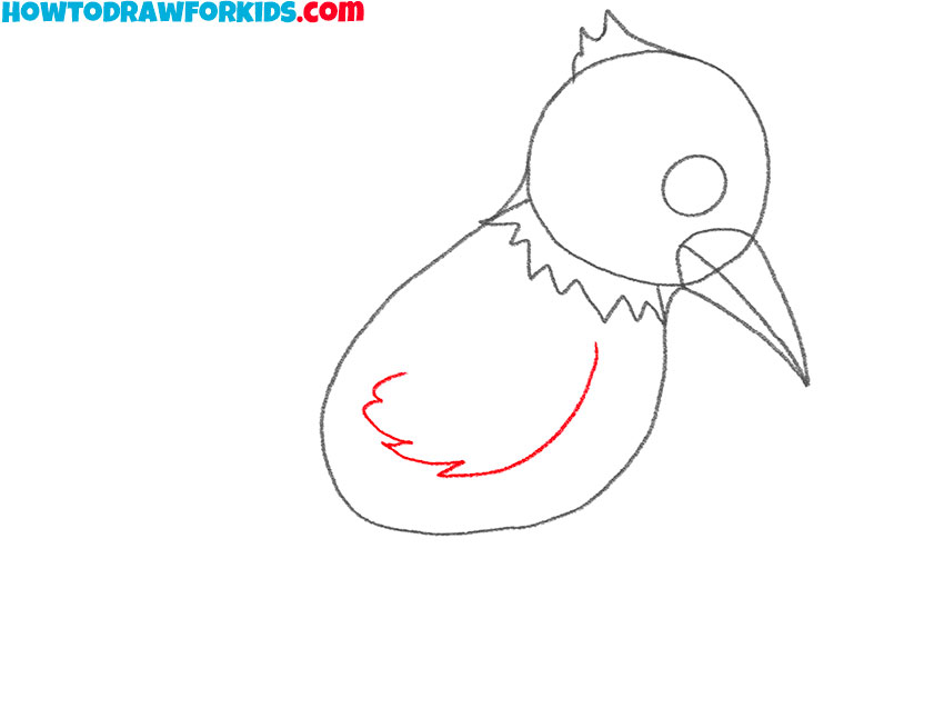 how to draw a woodpecker bird