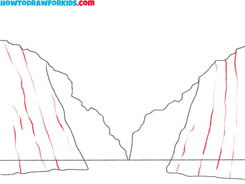 how to draw an easy canyon