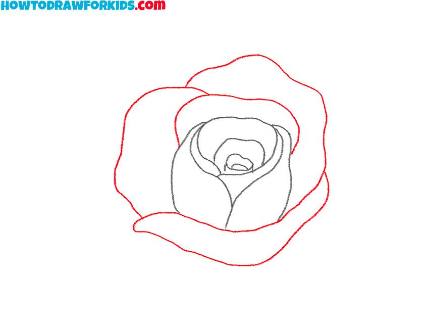 How to Draw an Open Rose Easy Drawing Tutorial For Kids