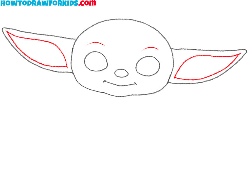 how to draw grogu cute