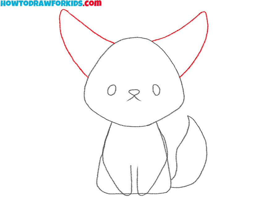 how to draw a cartoon fennec fox