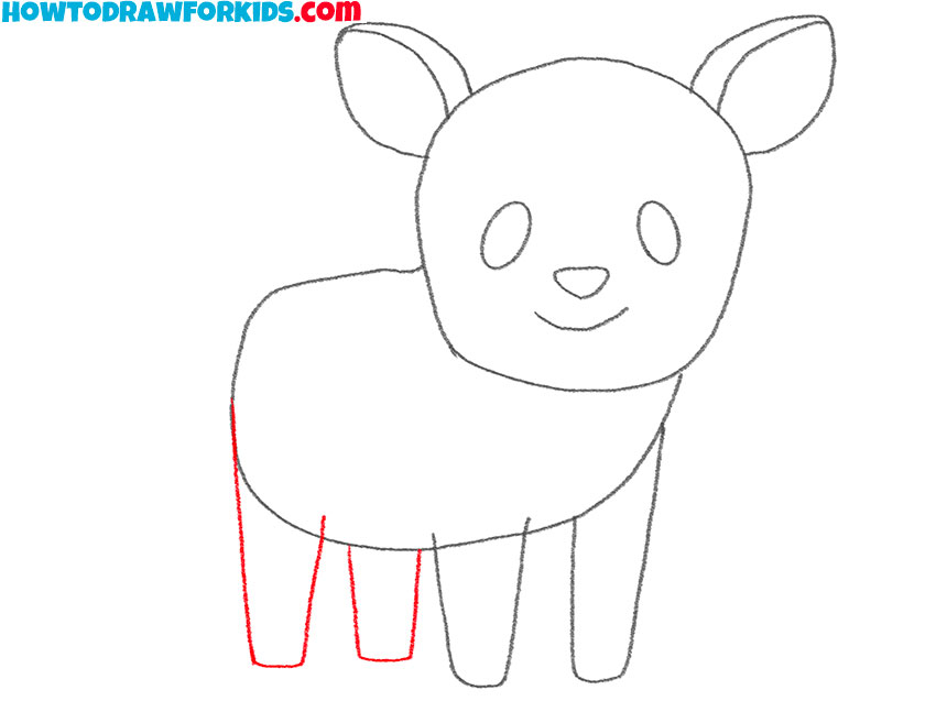 how to draw a cute baby deer step by step