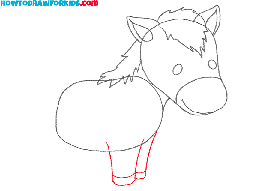how to draw a horse cartoon easy