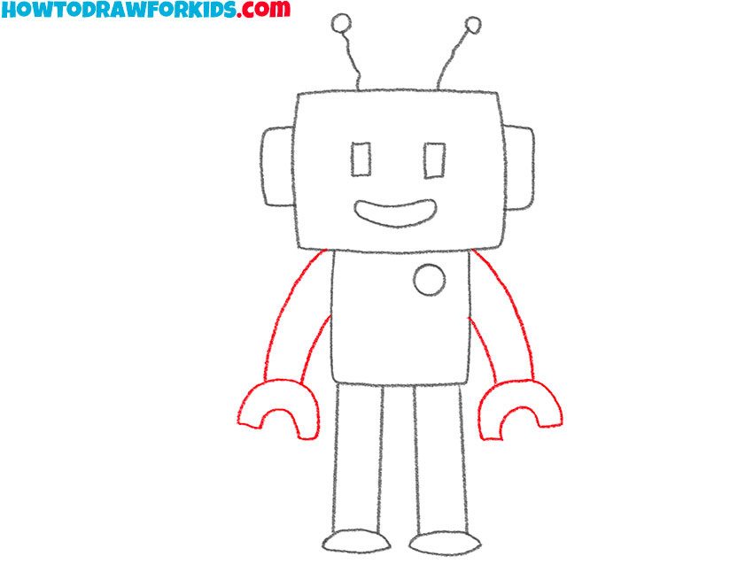 how to draw a robot body