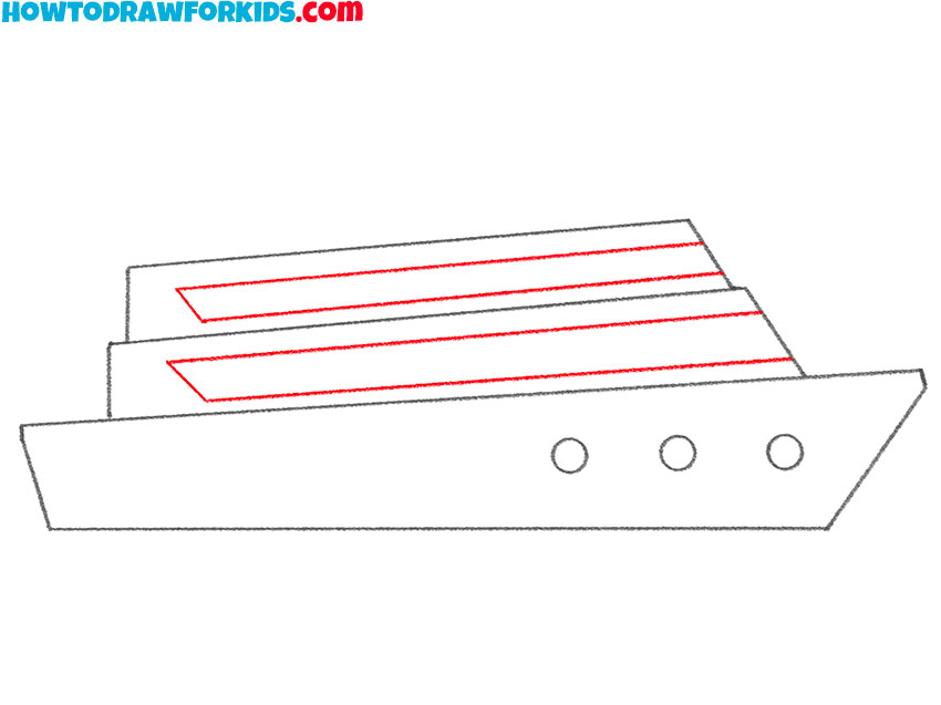 how to draw a simple cruise ship