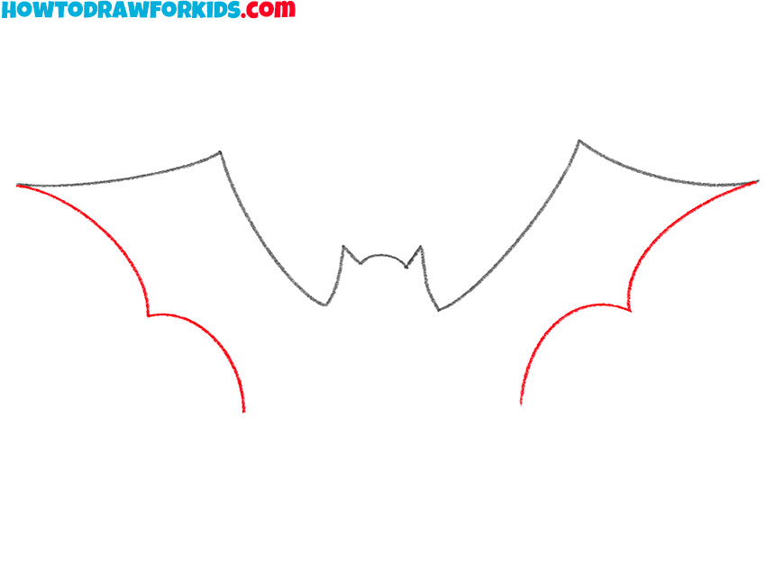 how to draw a simple halloween bat