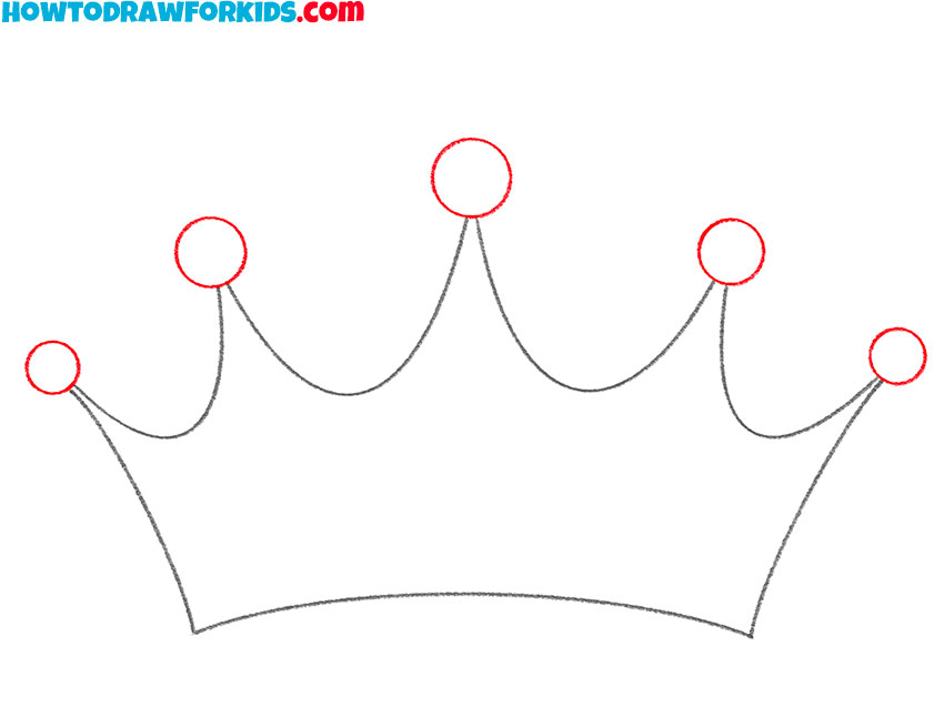 how to draw a simple princess crown