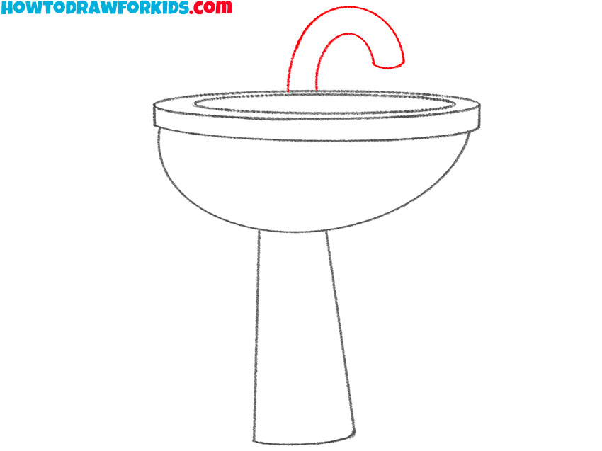 how to draw a sink for kids