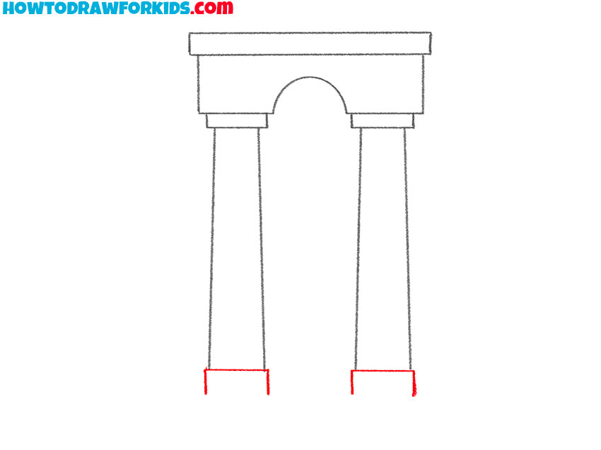how to draw an archway for kids
