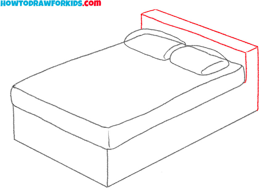 how to draw an easy bed for beginners