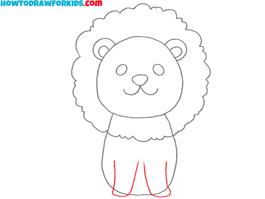 how to draw an easy lion cub