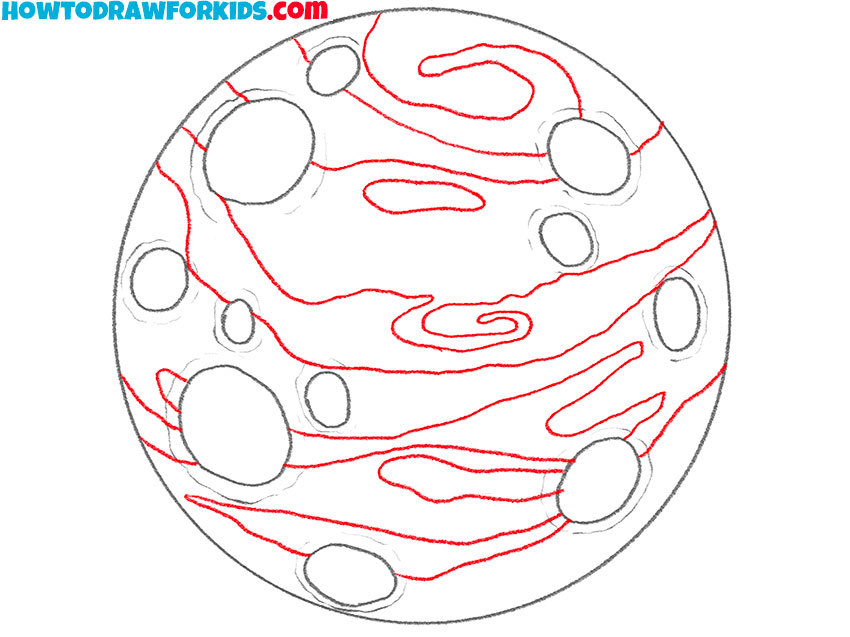 how to draw mars planet easy