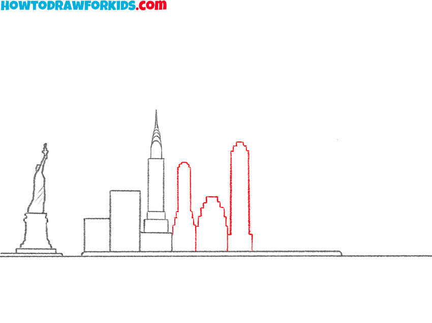 how to draw new york buildings