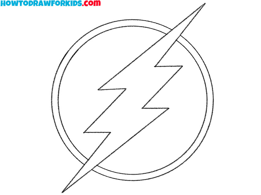 how to draw the flash logo for kindergarten