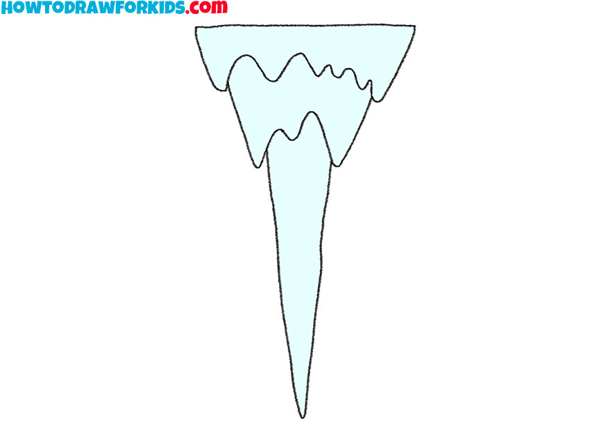  simple icicle drawing for kindergarten