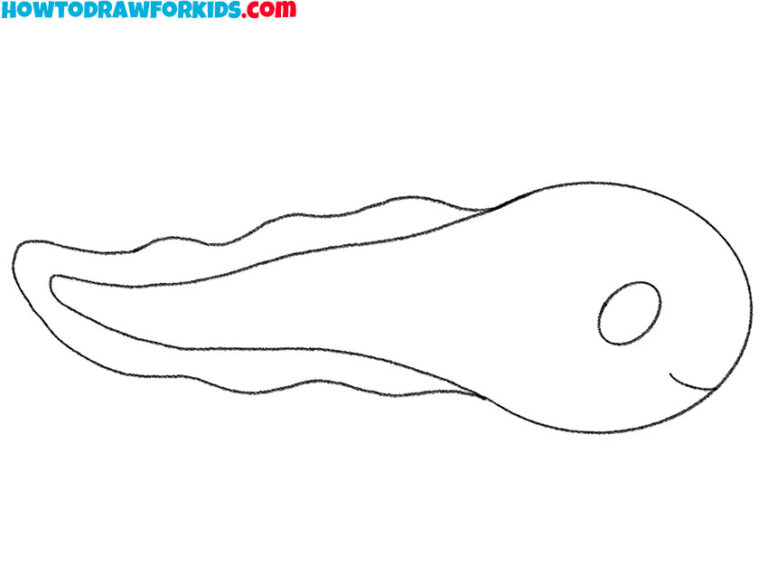 How to Draw a Tadpole - Easy Drawing Tutorial For Kids