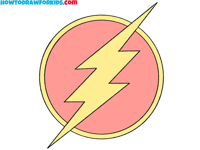 The Flash Logo Drawing by Lili Widiastuti - Pixels-hautamhiepplus.vn
