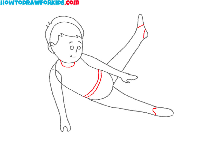 how to draw a cartoon gymnast