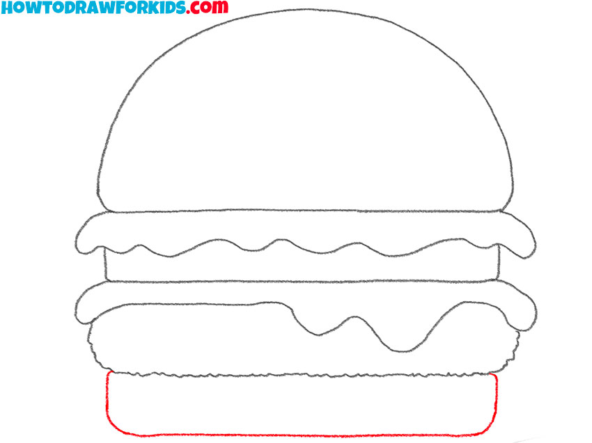 how to draw a cheeseburger for kids
