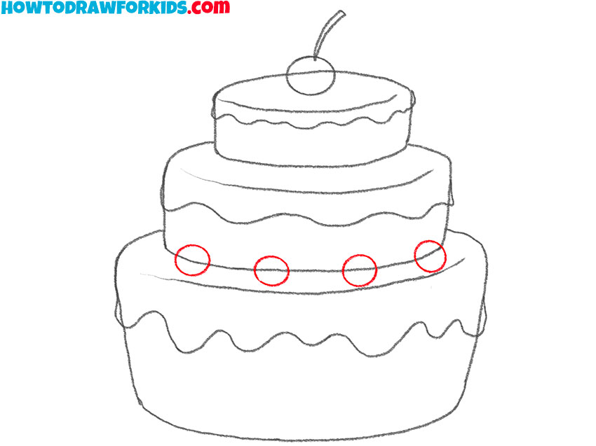 how to draw a cute birthday cake