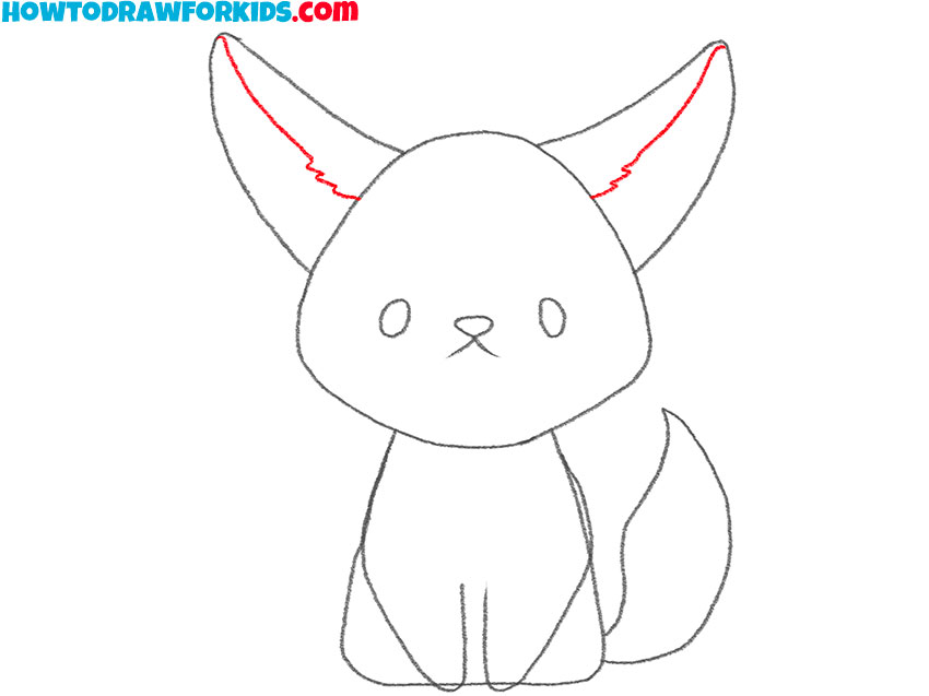how to draw a fennec fox realistic