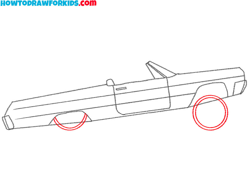 how to draw a lowrider for kindergarte