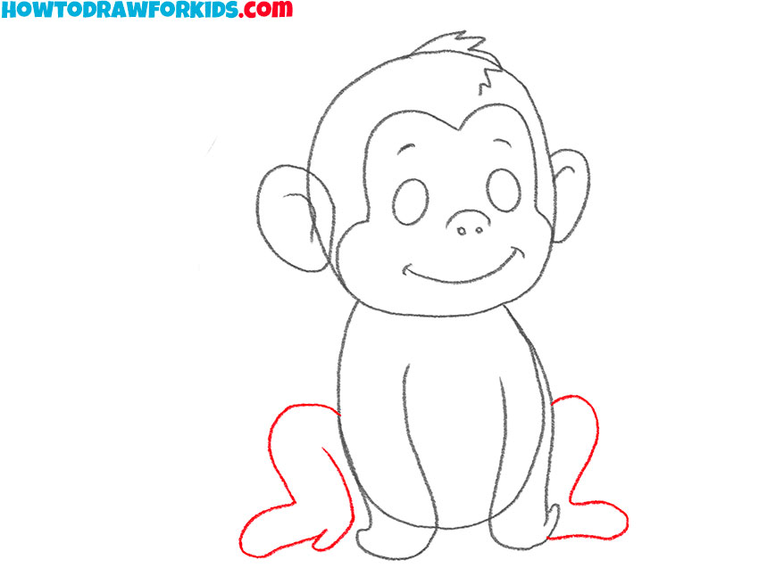how to draw a monkey cartoon