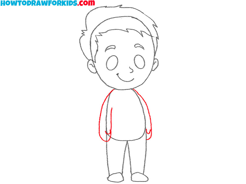 how to draw a simple little boy