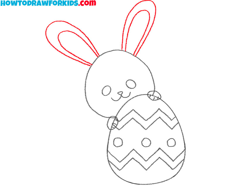 how to draw an easter bunny cute