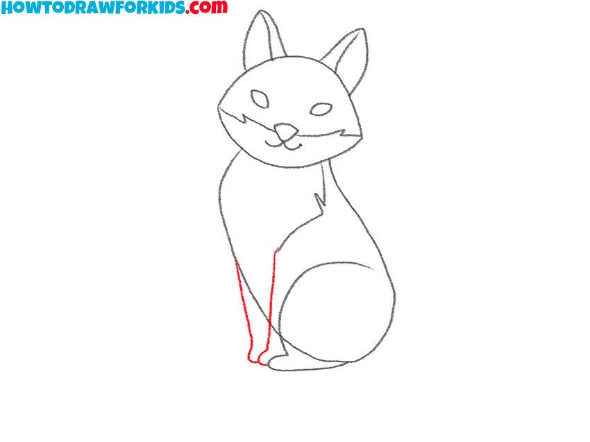 how to draw an easy red fox