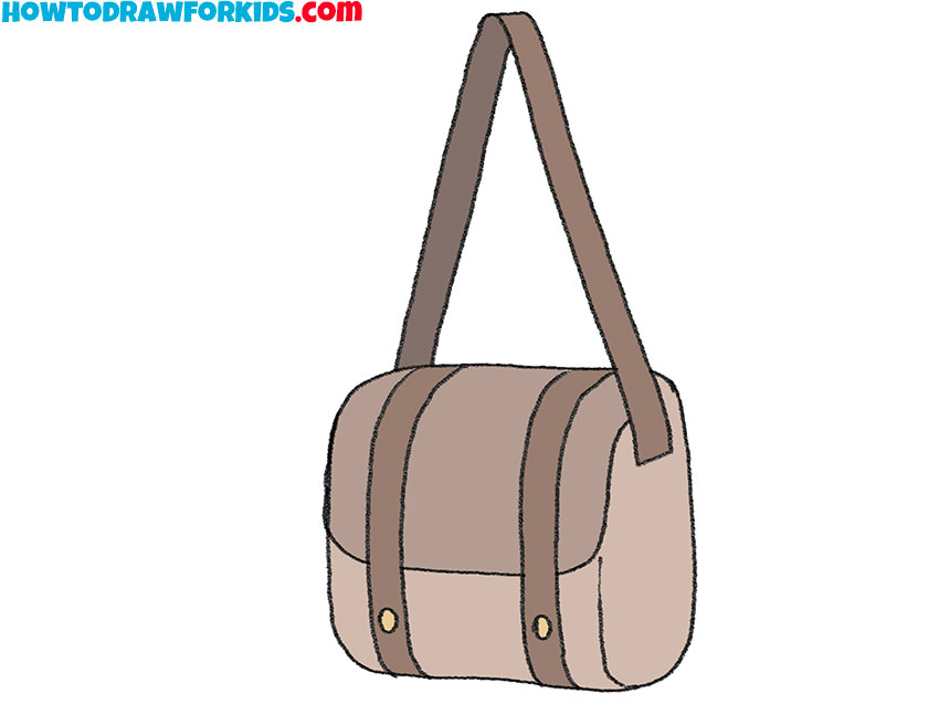 Bag fashion flat technical drawing template Vector Image