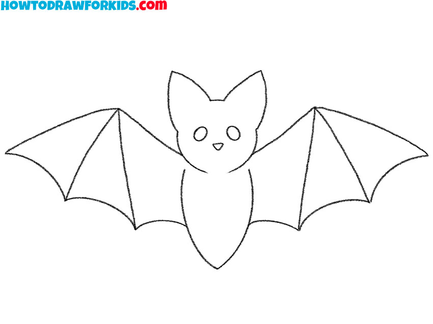 How to Draw a Bat Step by Step Easy Drawing Tutorial For Kids