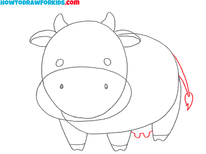 how to draw a cow for beginners