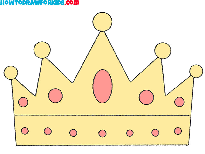 how to draw a crown cute