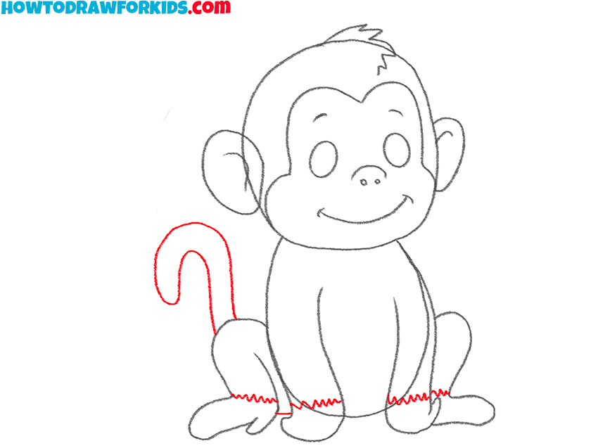 how to draw a cute chimpanzee