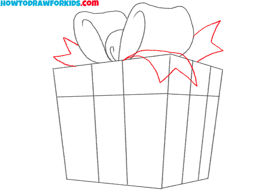 how to draw a gift for kindergarten