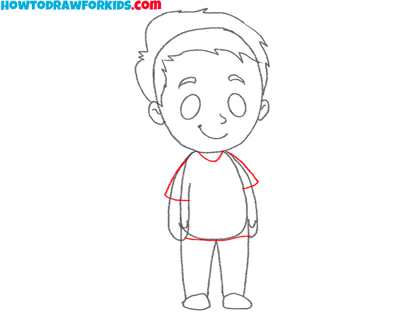 how to draw a little boy for kids